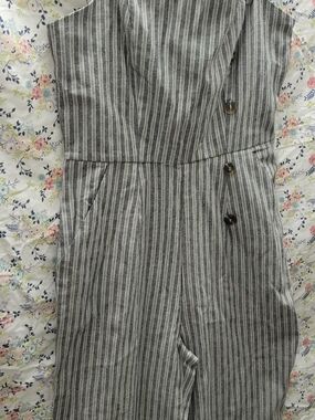 Striped Gray Jumpsuit